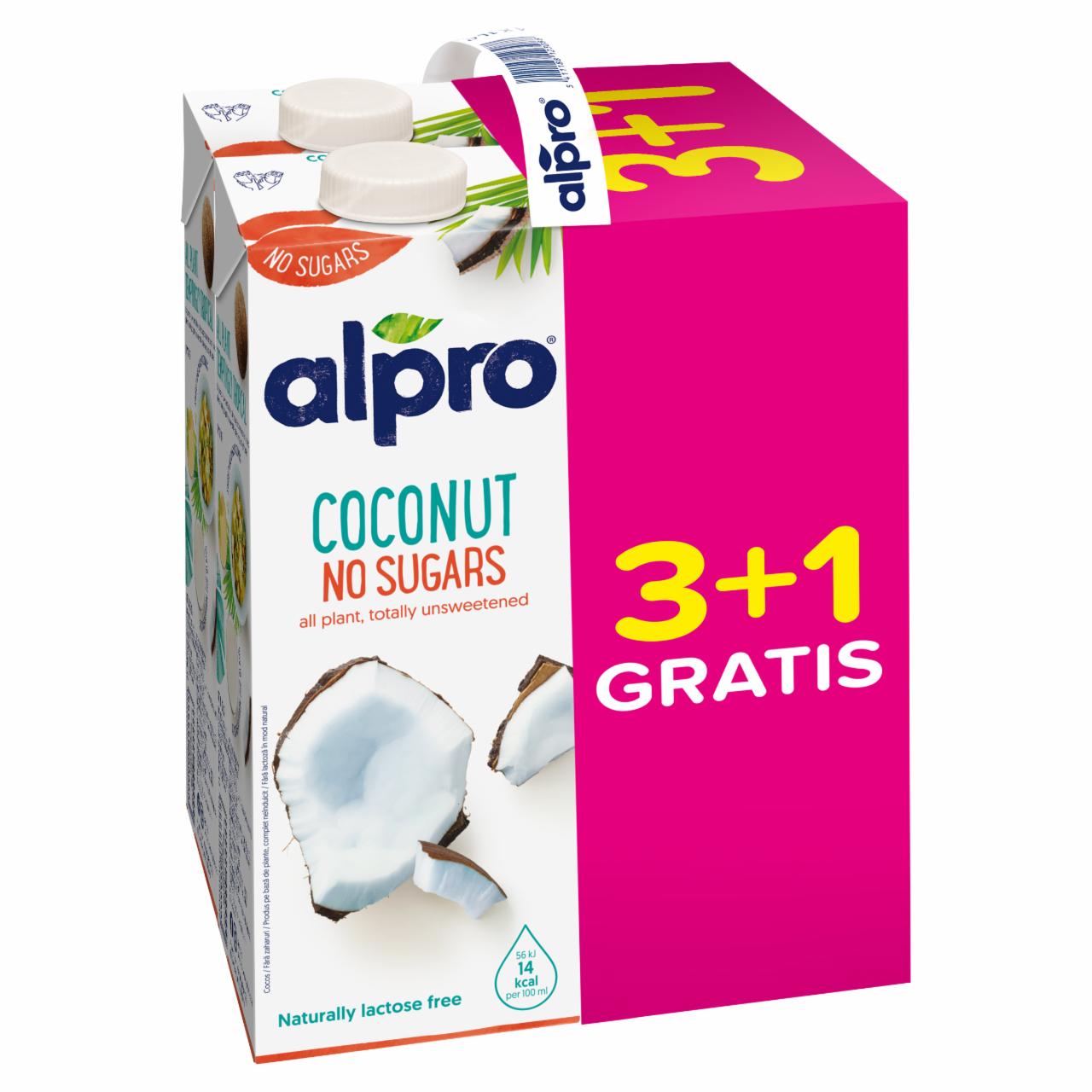 Képek - Alpro kókuszital hozzáadott kalciummal és vitaminokkal 4 x 1 l