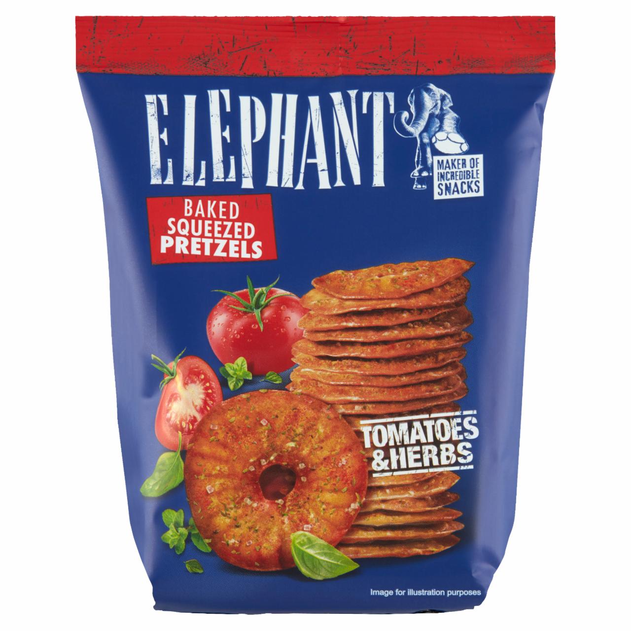 Képek - Elephant chips-tallér paradicsomos, fűszeres ízesítéssel 70 g