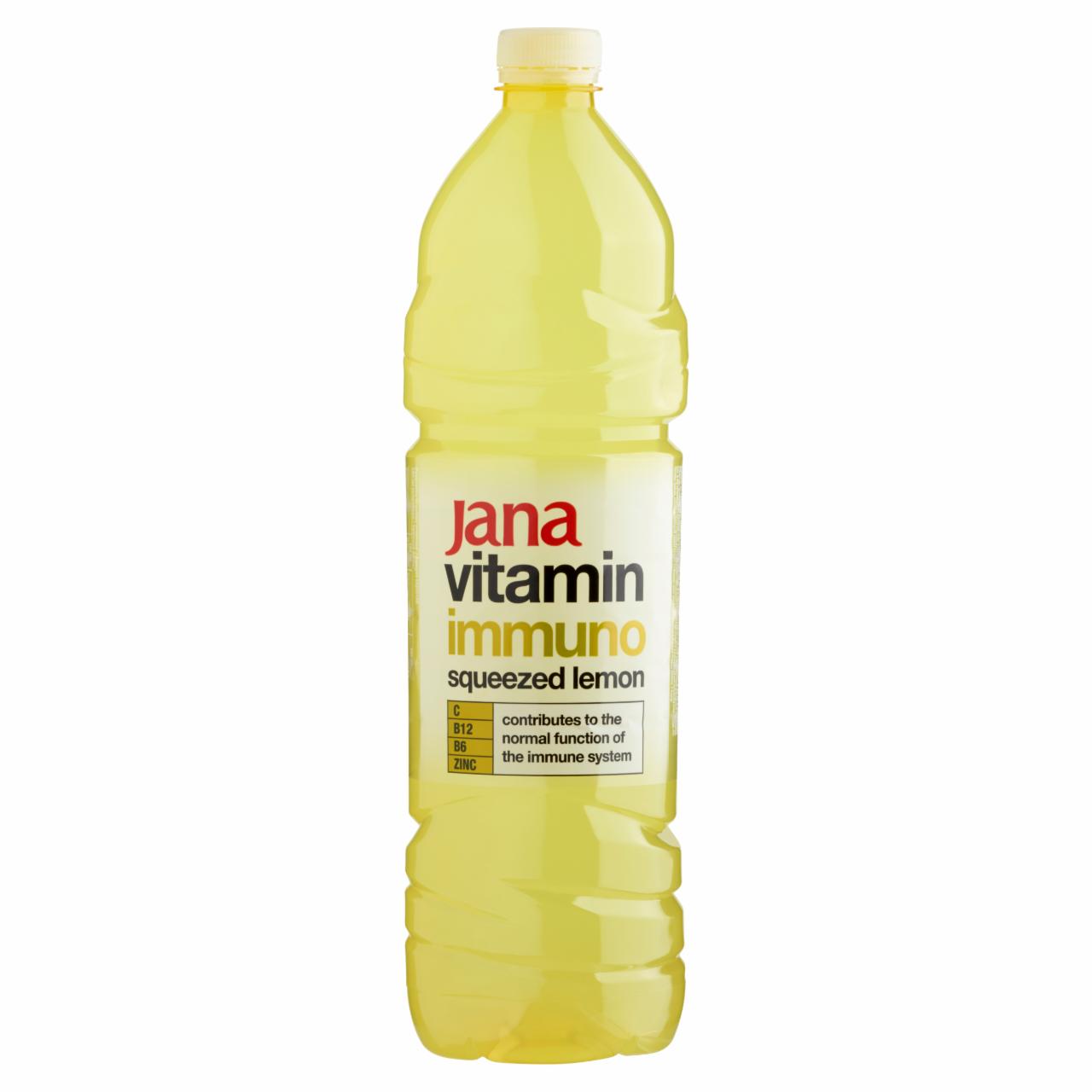 Képek - Jana Vitamin Immuno citrom ízű szénsavmentes üdítőital cukorral és édesítőszerrel 1,5 l