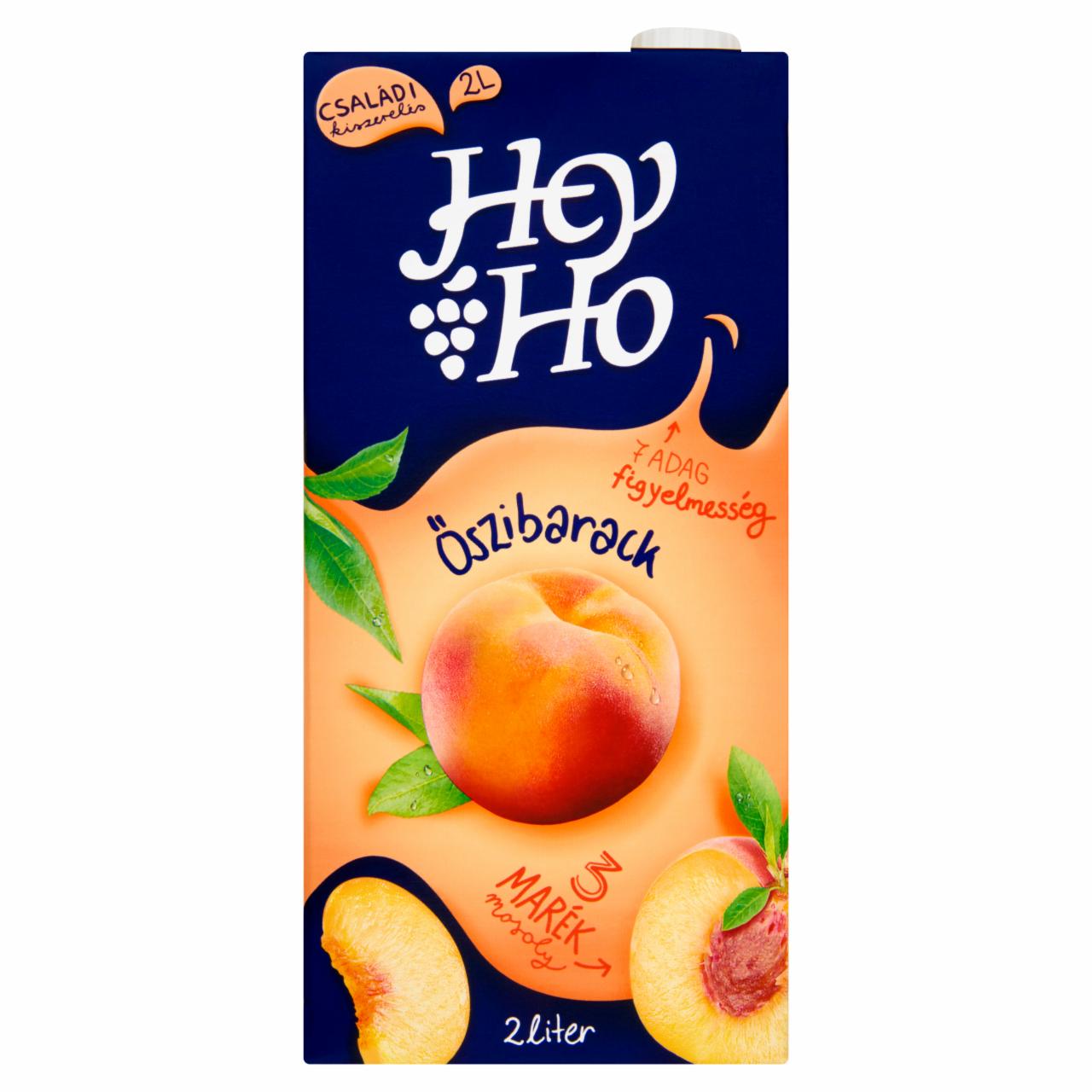 Képek - Hey-Ho őszibarack gyümölcsital cukorral és édesítőszerrel 2 l