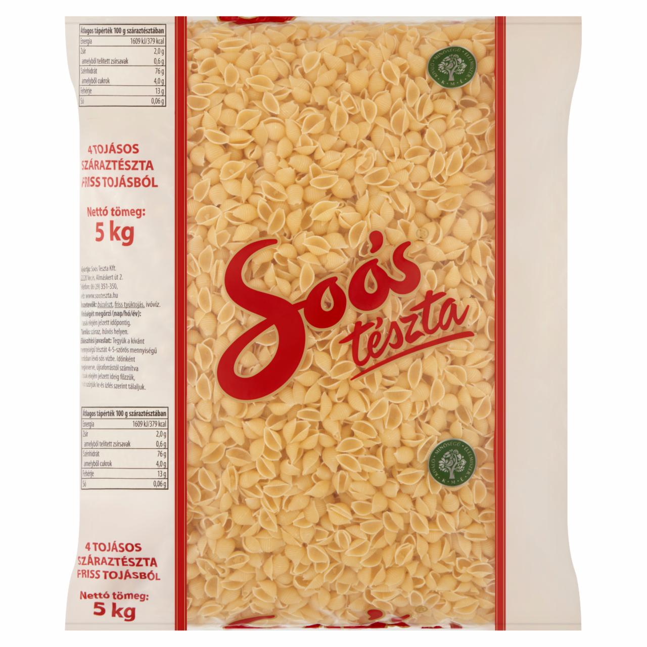 Képek - Soós kagyló 4 tojásos száraztészta 5 kg