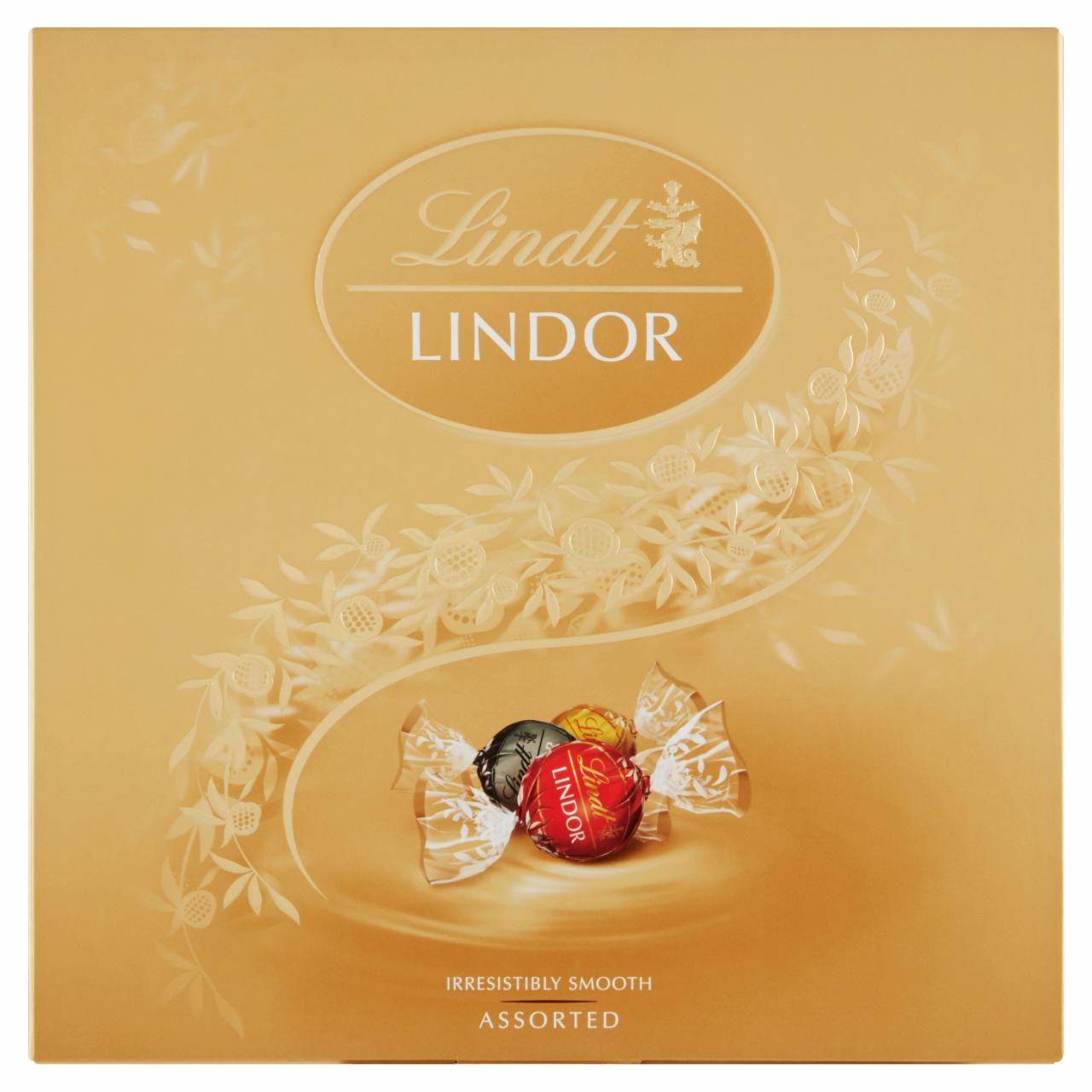 Képek - Lindt Lindor tejcsokoládé, fehér és keserű csokoládé praliné finom krémes töltelékkel 150 g