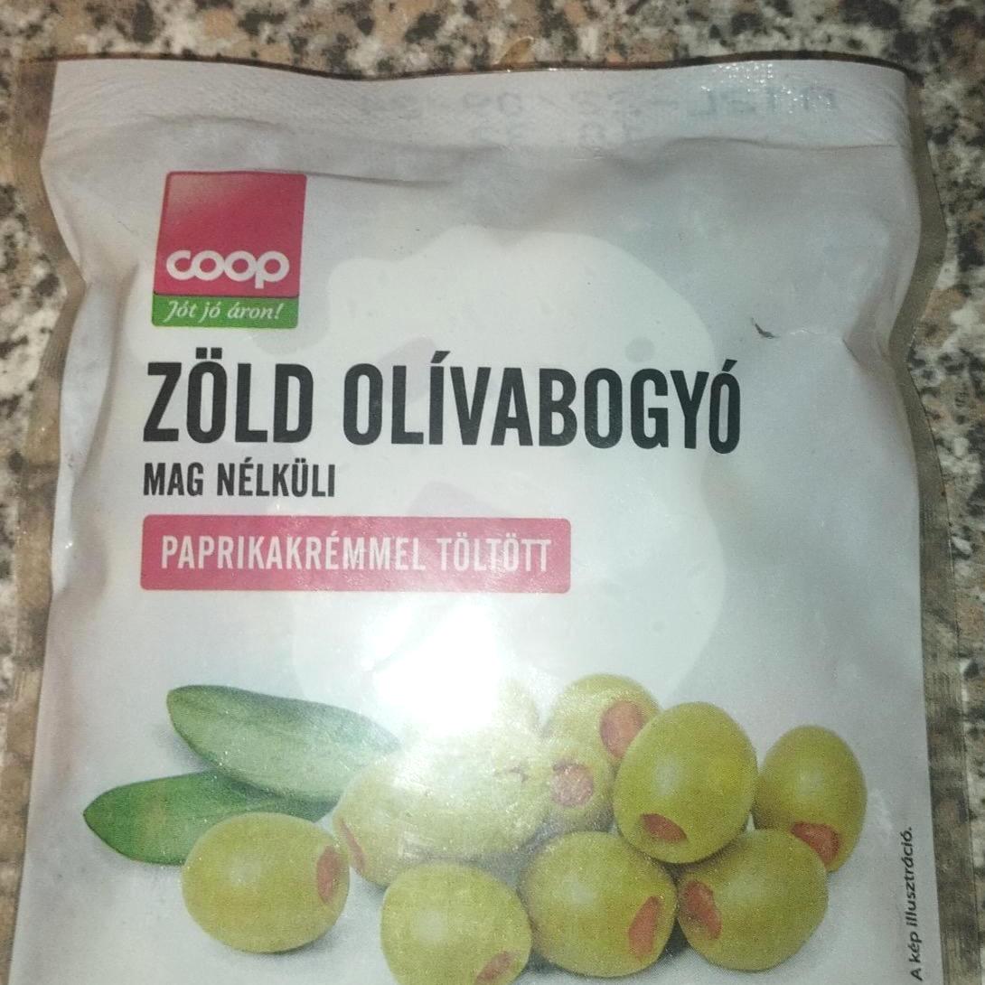 Képek - Zöld olívabogyó mag nélkül paprikakrémmel töltött Coop