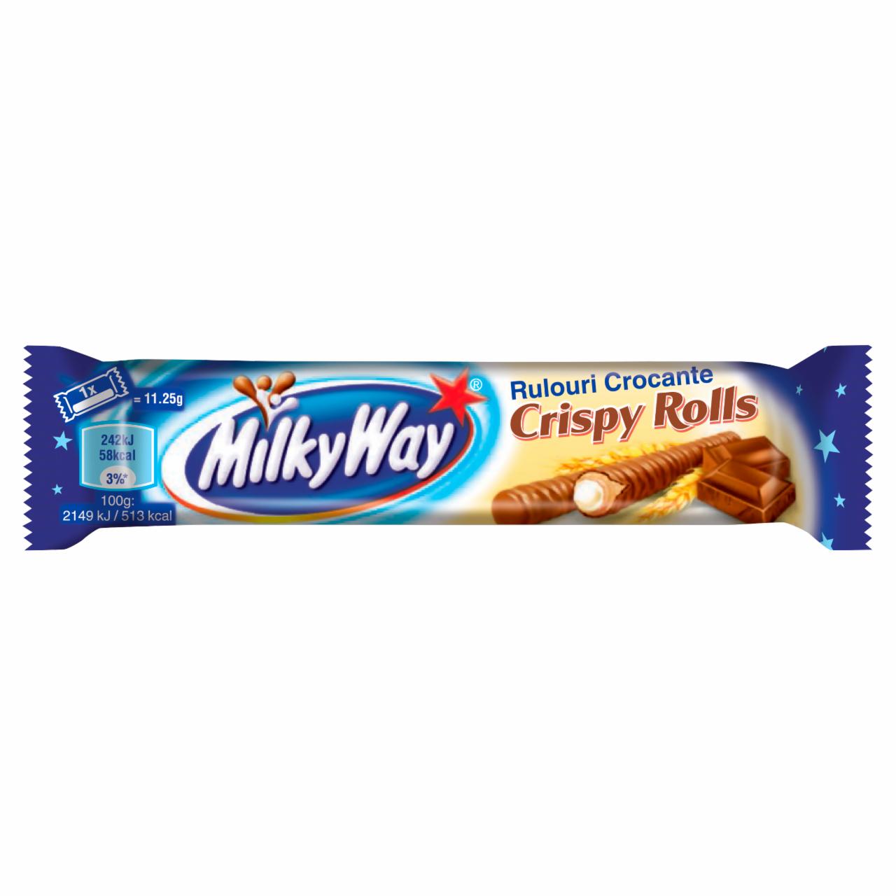 Képek - Milky Way Crispy Rolls ropogós ostyarudacskák tejes krém töltelékkel 2 x 11,25 g (22,5 g)