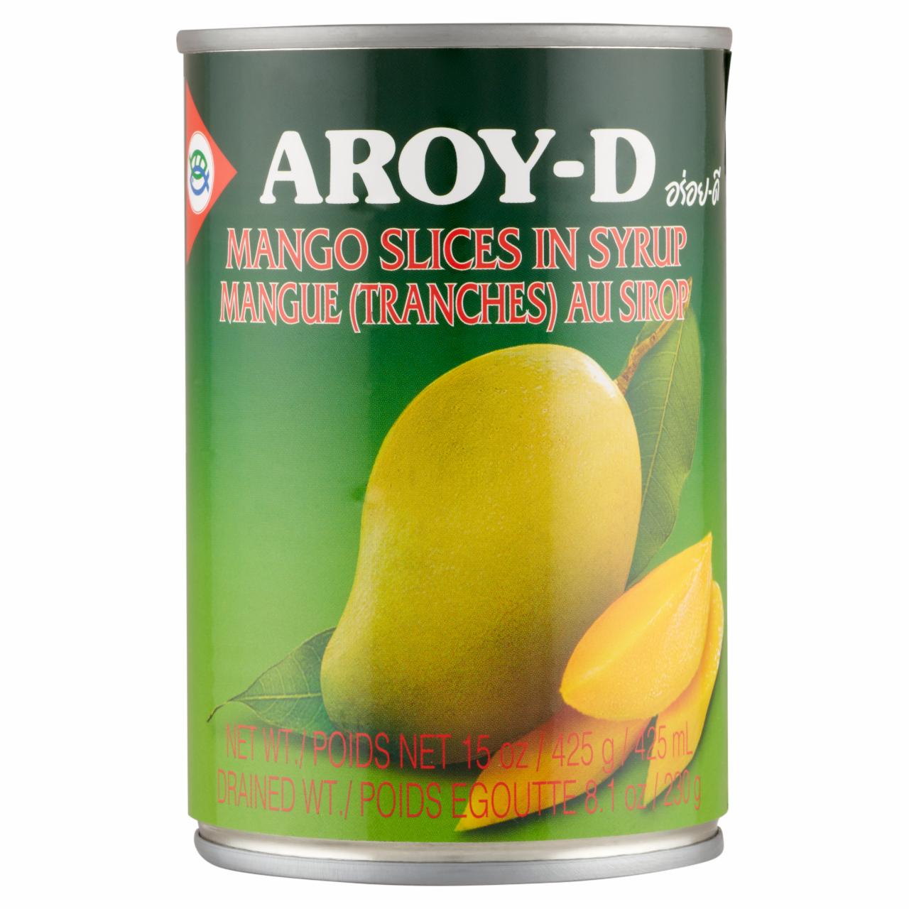 Képek - Aroy-D mangó szeletek cukrozott lében 425 g