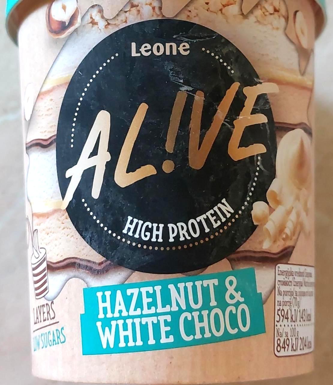 Képek - Alive High protein Hazelnut & white choco Leone