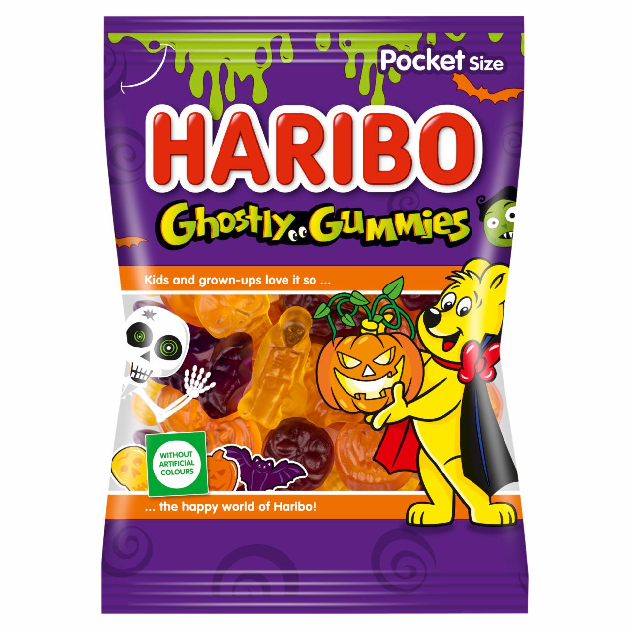 Képek - Haribo Ghostly Gummies gyümölcsízű gumicukorka 90 g