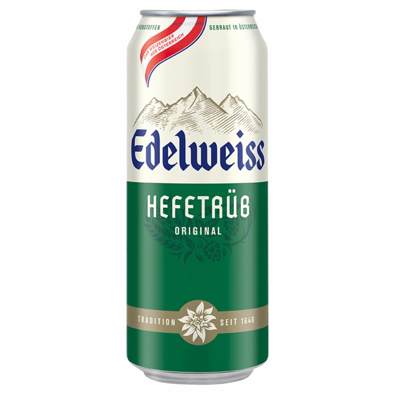 Képek - Edelweiss Hefetrüb szűretlen világos búzasör 5,3% 0,5 l doboz