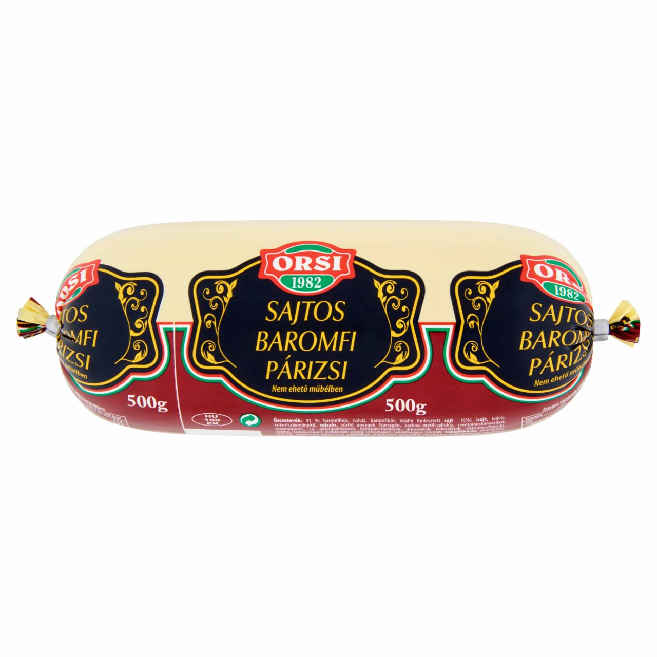 Képek - Orsi sajtos baromfi párizsi 500 g