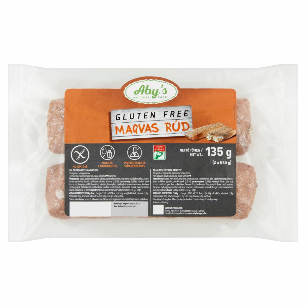 Képek - Aby's Gluten Free magvas rúd 135 g