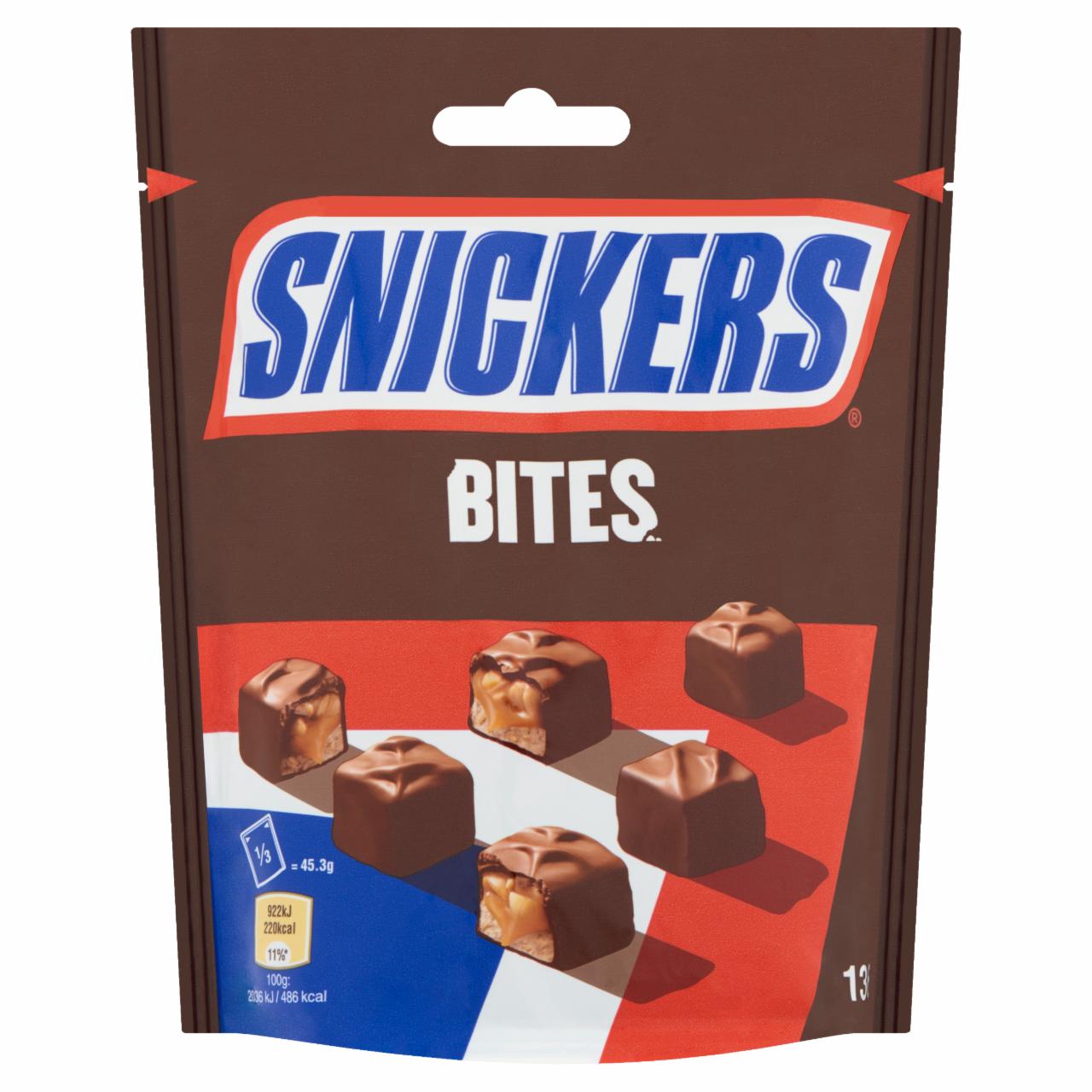 Képek - Snickers Bites tejcsokoládé 136 g