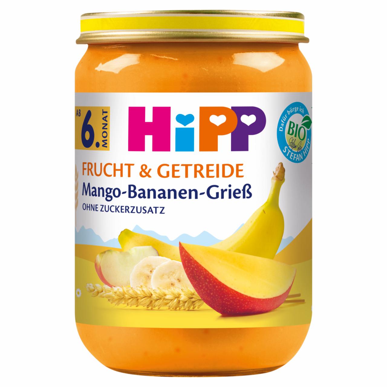 Képek - HiPP bio mangós-bananos gríz bébidesszert 6 hónapos kortól 90 g 