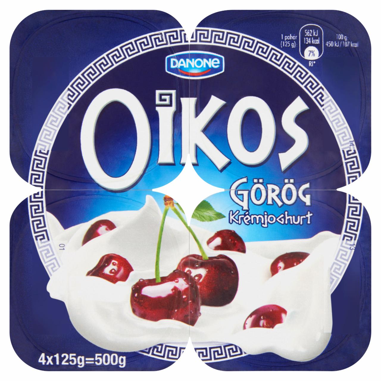 Képek - Danone Oikos Görög meggyes élőflórás krémjoghurt 4 x 125 g