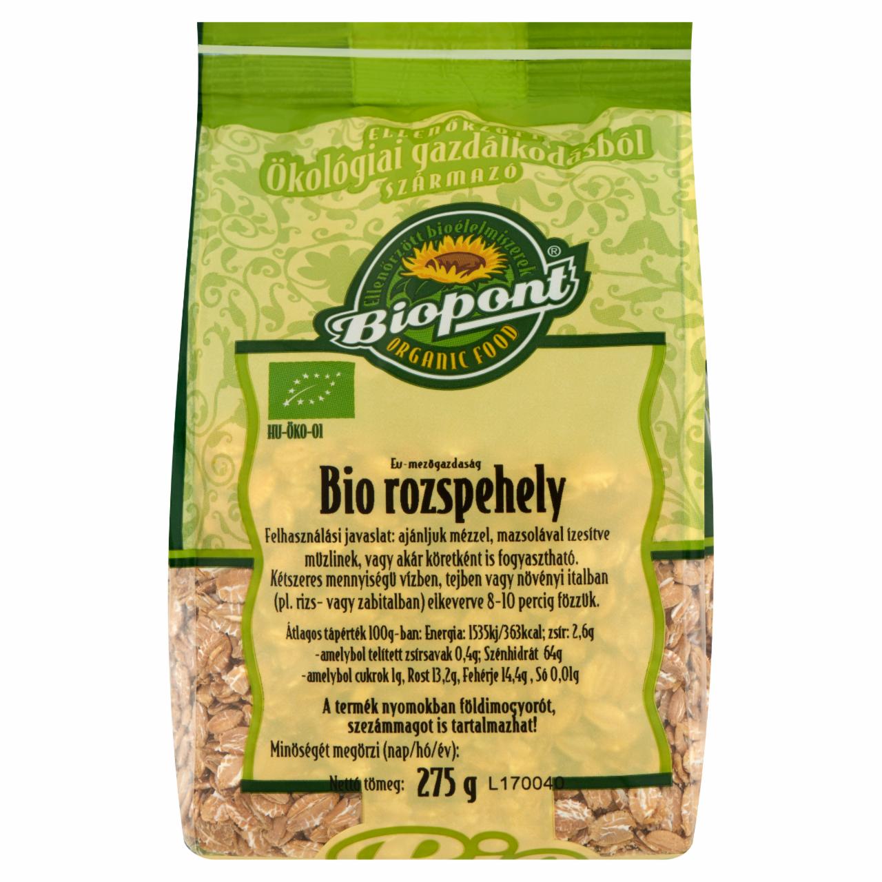 Képek - Biopont BIO rozspehely 275 g