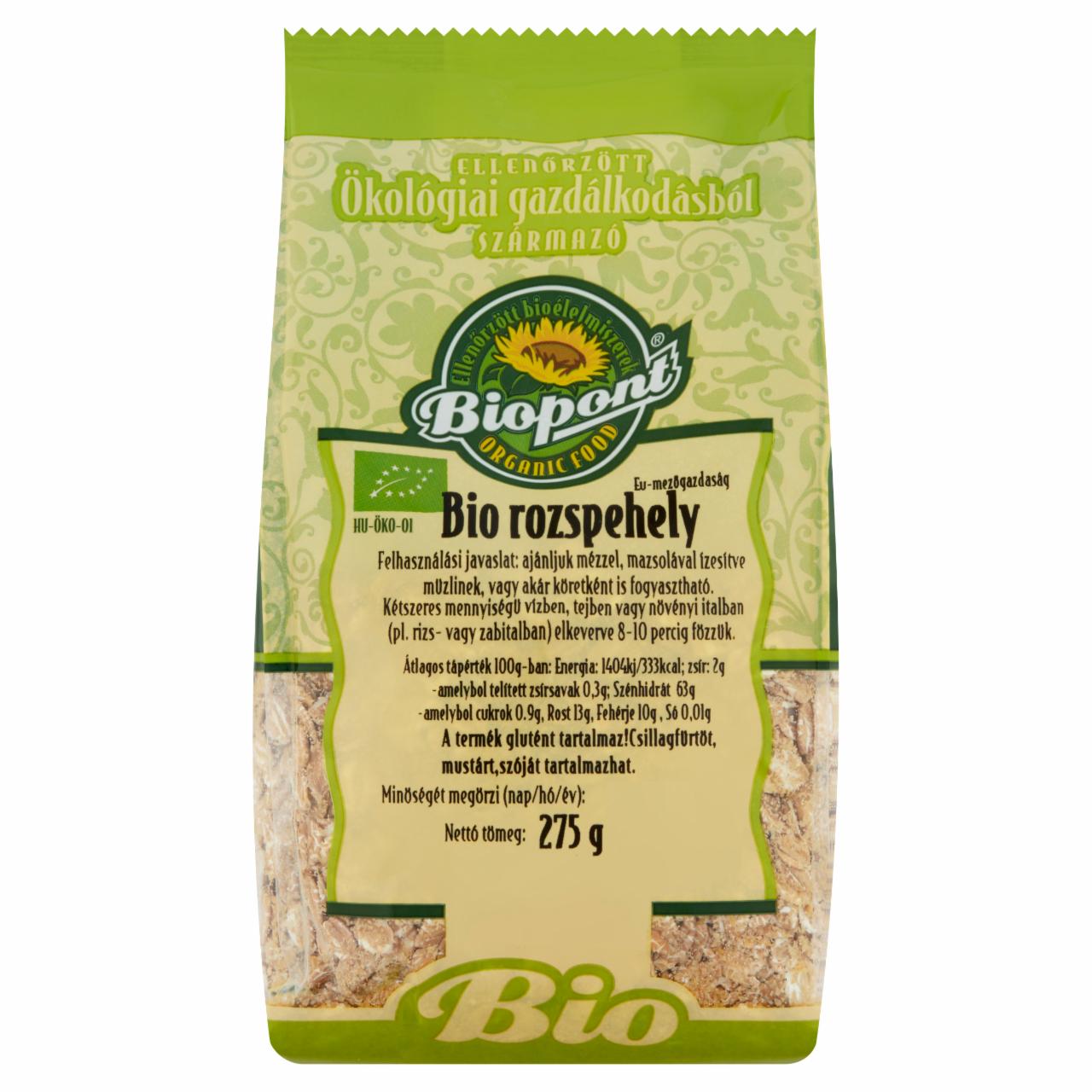 Képek - Biopont BIO rozspehely 275 g