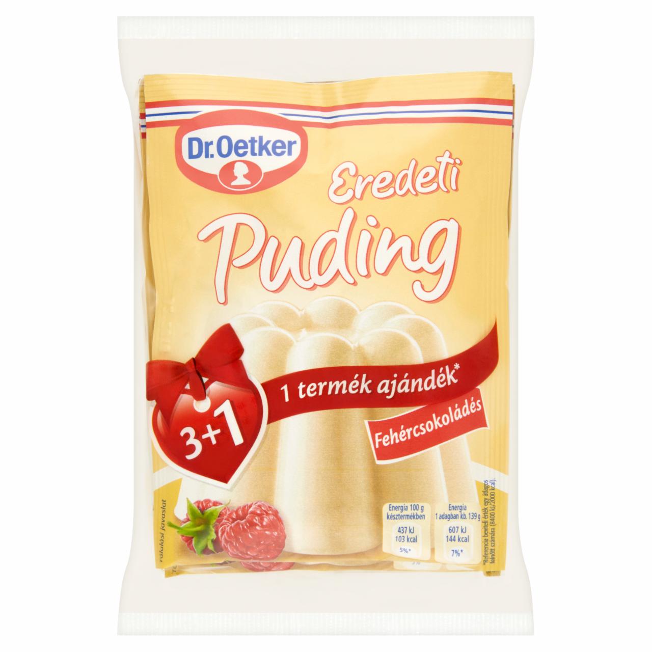 Képek - Dr. Oetker Eredeti Puding fehércsokoládés pudingpor 4 x 46 g