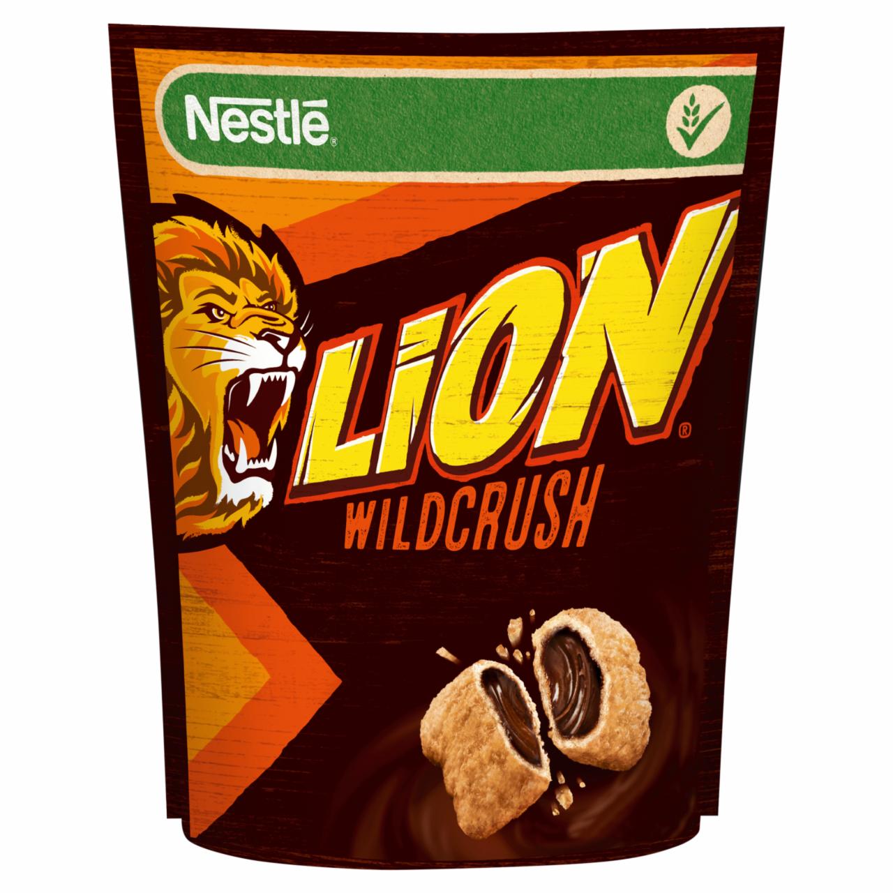 Képek - Lion wild crush karamell- és csokoládéízű krémmel töltött ropogós gabonapehely Nestlé