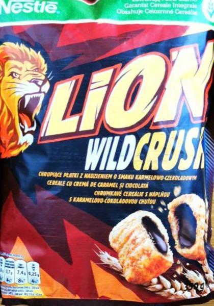 Képek - Lion wild crush karamell- és csokoládéízű krémmel töltött ropogós gabonapehely Nestlé
