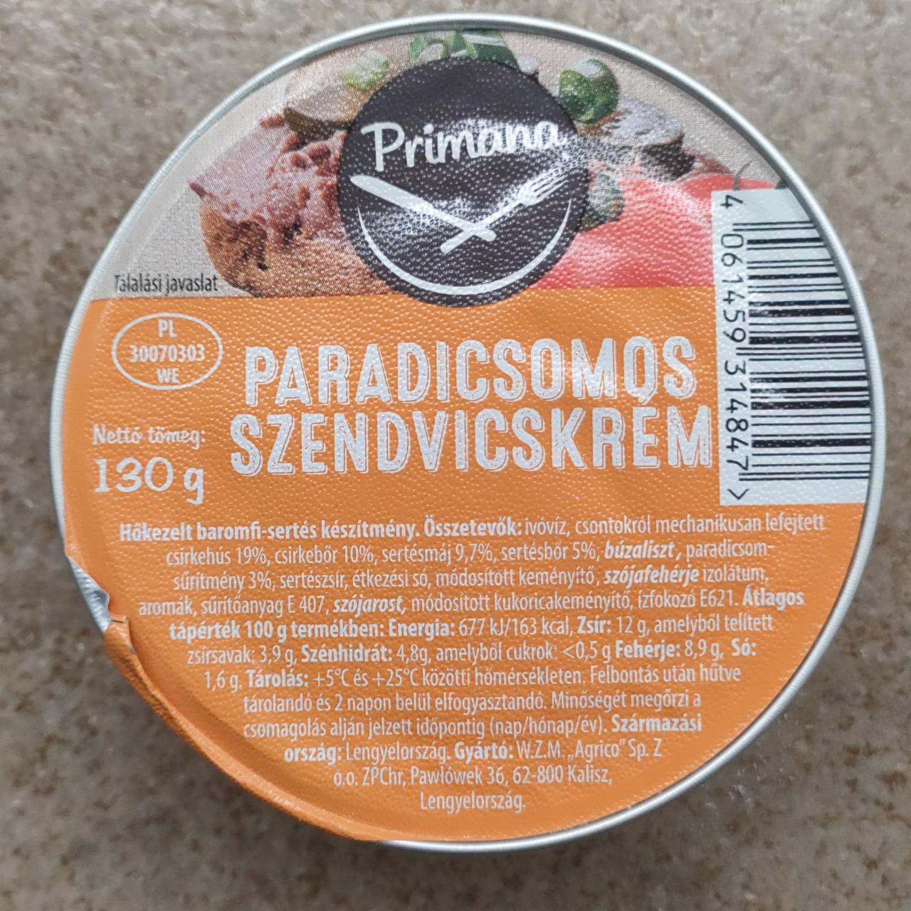Képek - Paradicsomos szendvicskrém Primana