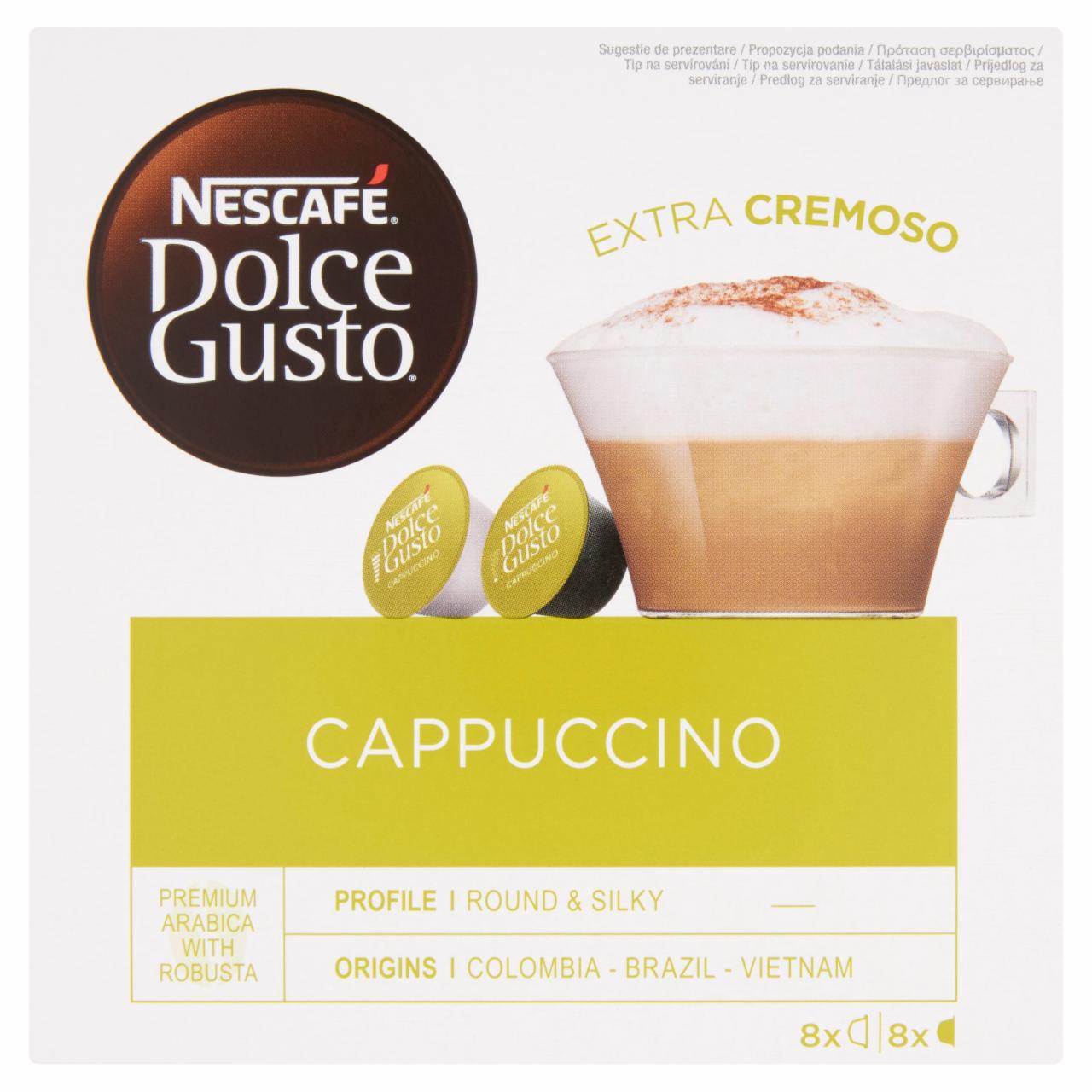 Képek - NESCAFÉ Dolce Gusto Cappuccino tej- és kávékapszula cukorral 16 db 186,4 g