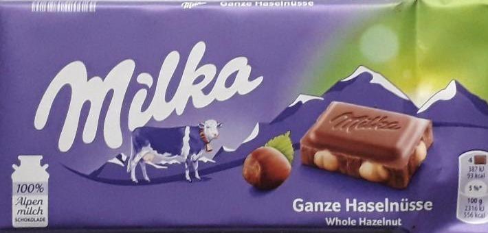 Képek - Milka Egészmogyorós alpesi tejcsokoládé egész mogyoróval 100 g