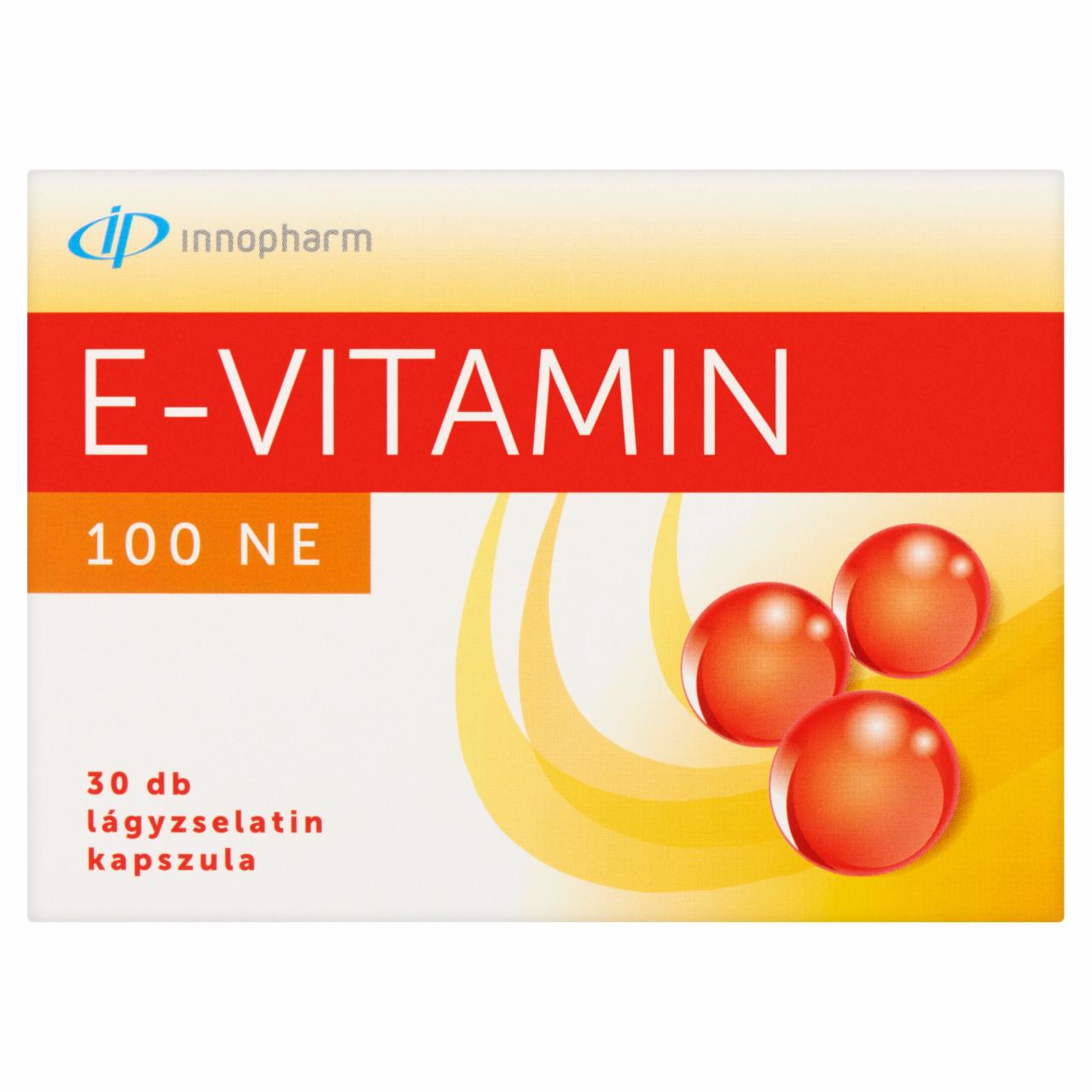 Képek - Innopharm E-vitamin 100 NE étrend-kiegészítő lágyzselatin kapszula 30 db 21 g