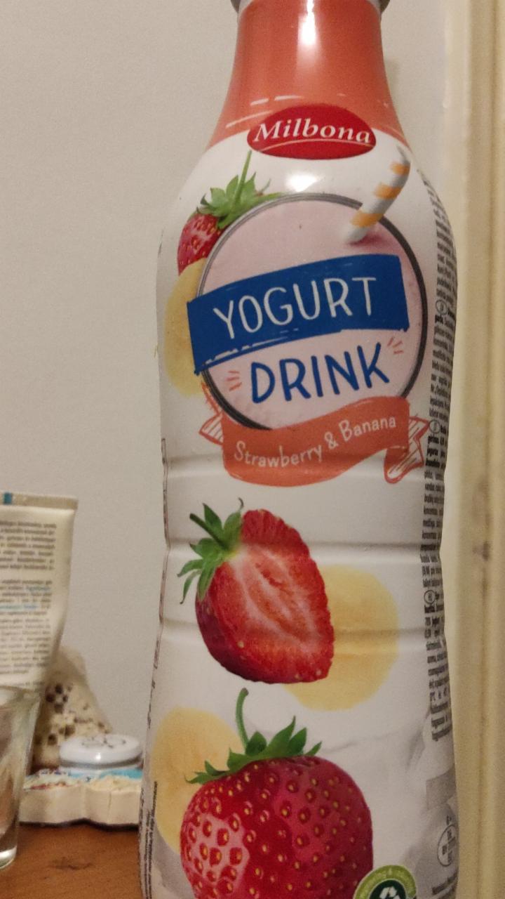 Képek - Yogurt Drink Strawberry & Banana Milbona