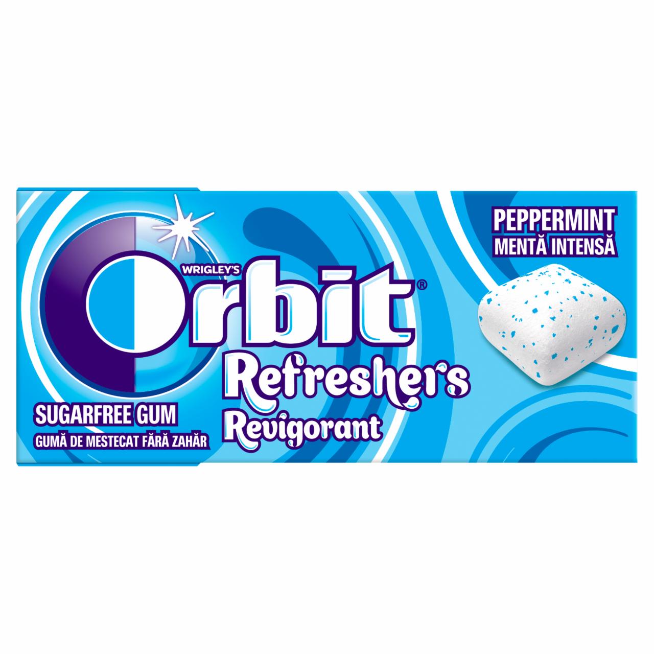Képek - Orbit Refreshers Peppermint menta- és mentolízű cukormentes rágógumi édesítőszerrel 15,6 g