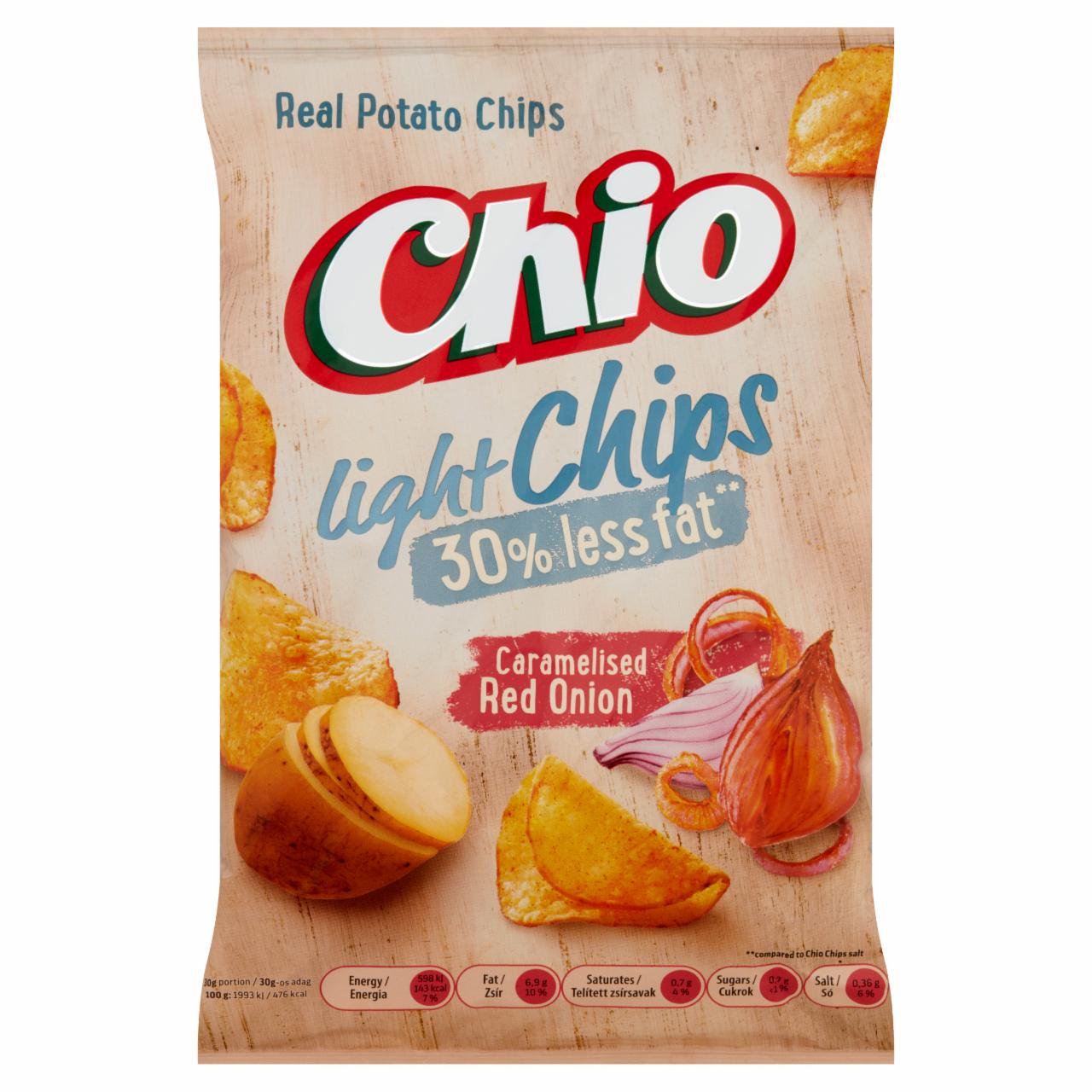 Képek - Chio Light Chips karamellizált vöröshagyma ízű burgonyachips 65 g