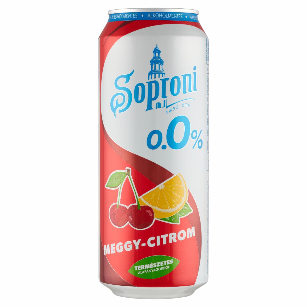 Képek - Soproni meggy-citromos alkoholmentes sörital 0,0% 500 ml