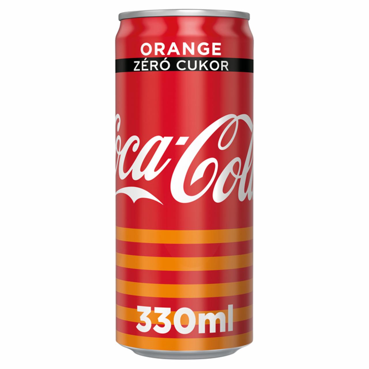 Képek - Coca-Cola Zero Orange colaízű energiamentes szénsavas üdítőital narancs ízesítéssel 330 ml