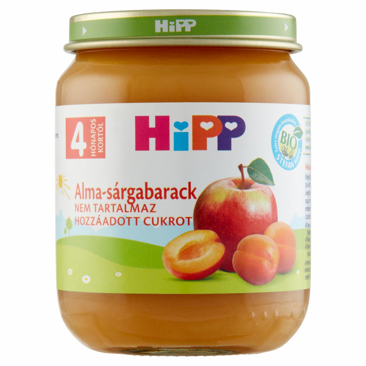 Képek - HiPP BIO alma-sĂˇrgabarack bĂ©bidesszert 4 hĂłnapos kortĂłl 125 g