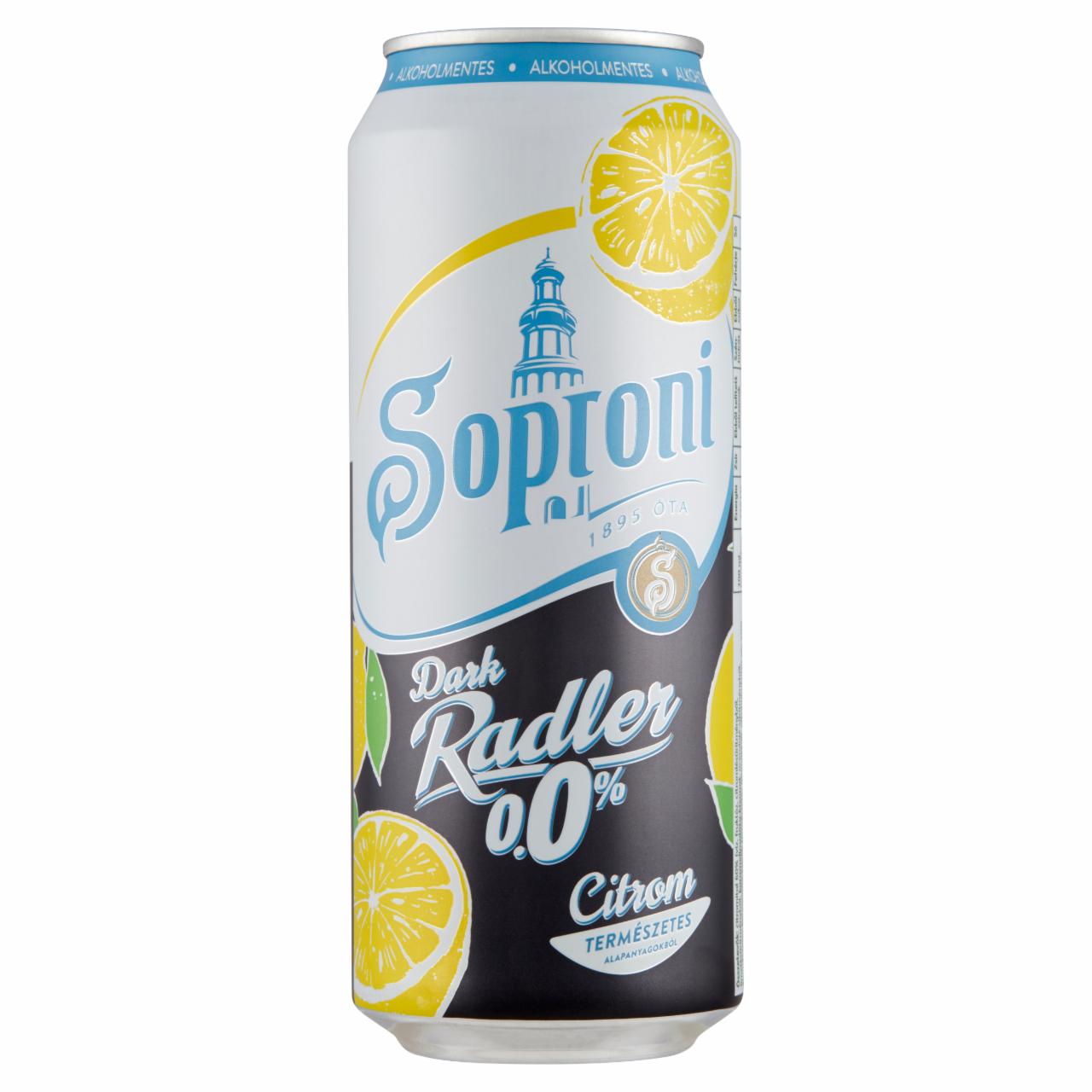 Képek - Soproni Radler Dark citromos alkoholmentes sörital karamell malátával 0,5 l doboz