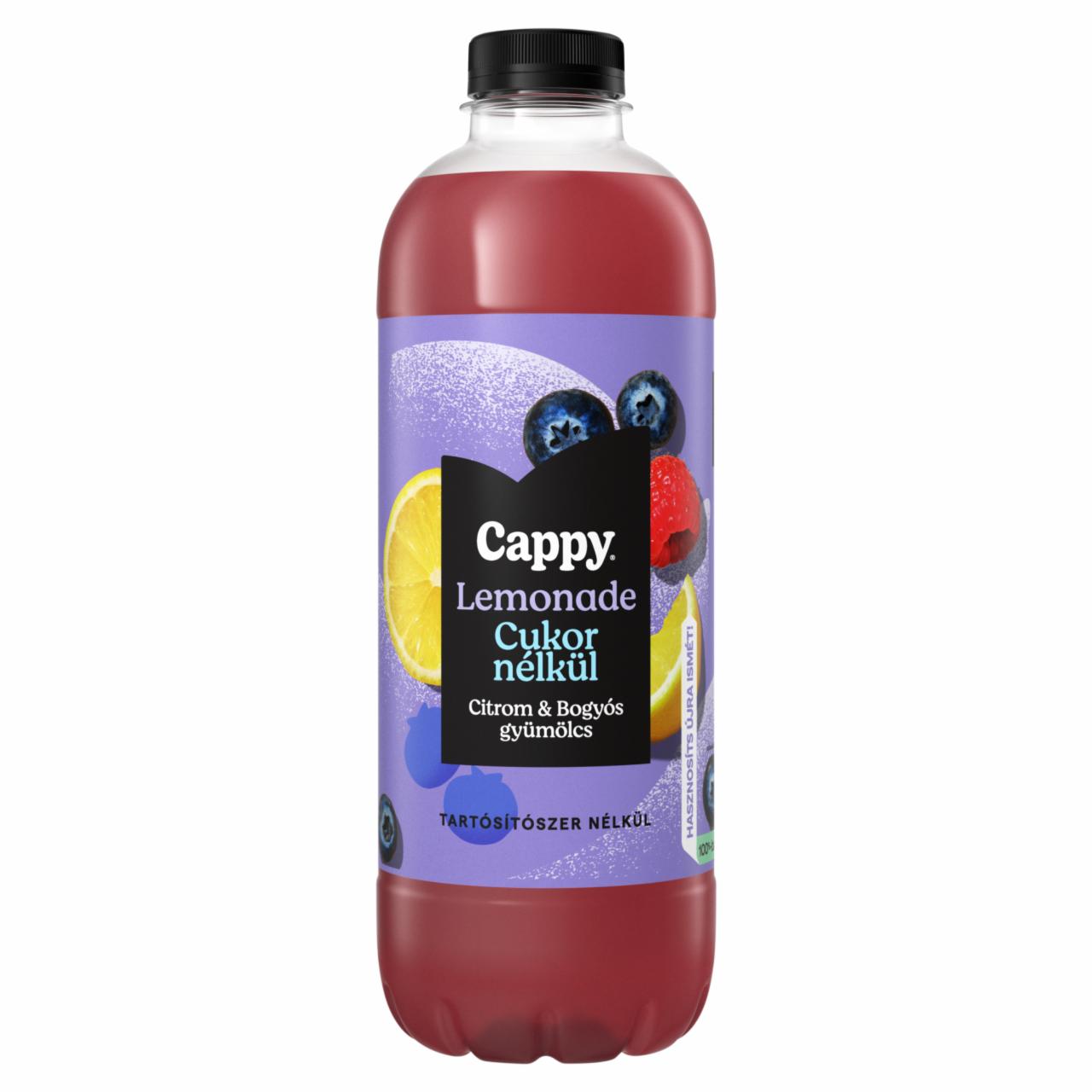 Képek - Cappy Lemonade szénsavmentes bogyósgyümölcsízű citromos üdítőital édesítőszerekkel 1,25 l