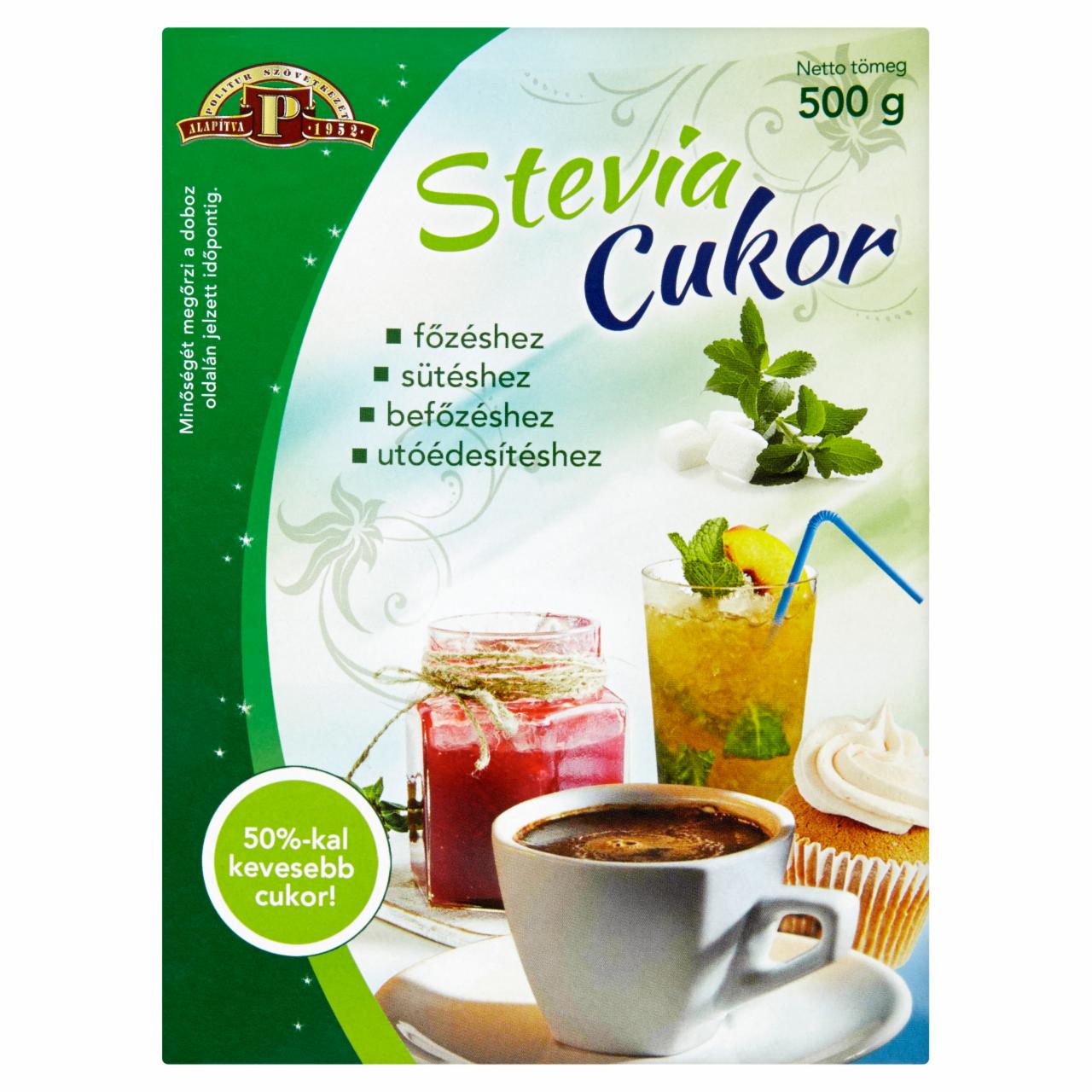 Képek - Politur Stevia + Cukor kristálycukor és stevia tartalmú édesítőszer 500 g