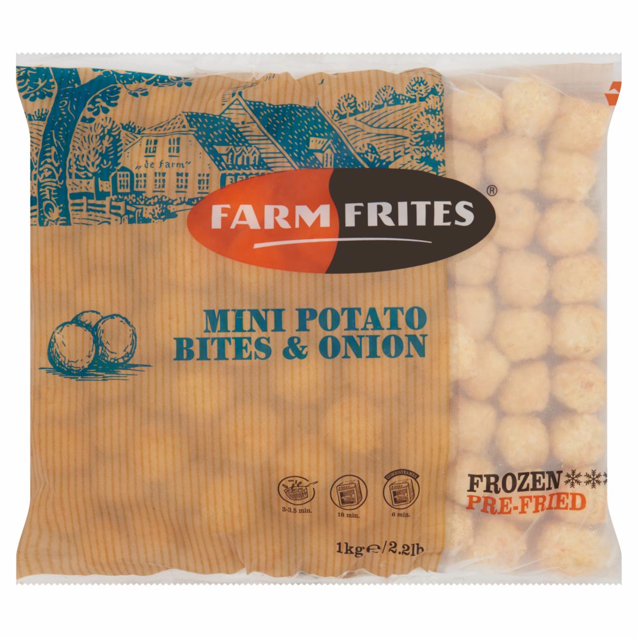 Képek - Farm Frites elősütött, gyorsfagyasztott, félkész hagymás törtburgonya golyók 1 kg