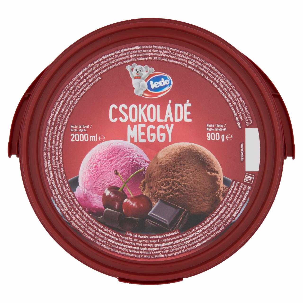 Képek - Ledo csokoládés-meggyes jégkrém 2000 ml