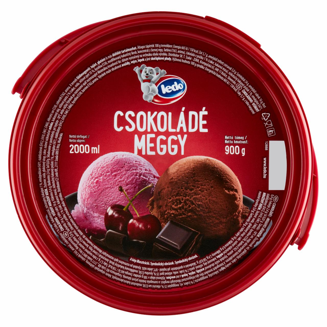 Képek - Ledo csokoládés-meggyes jégkrém 2000 ml