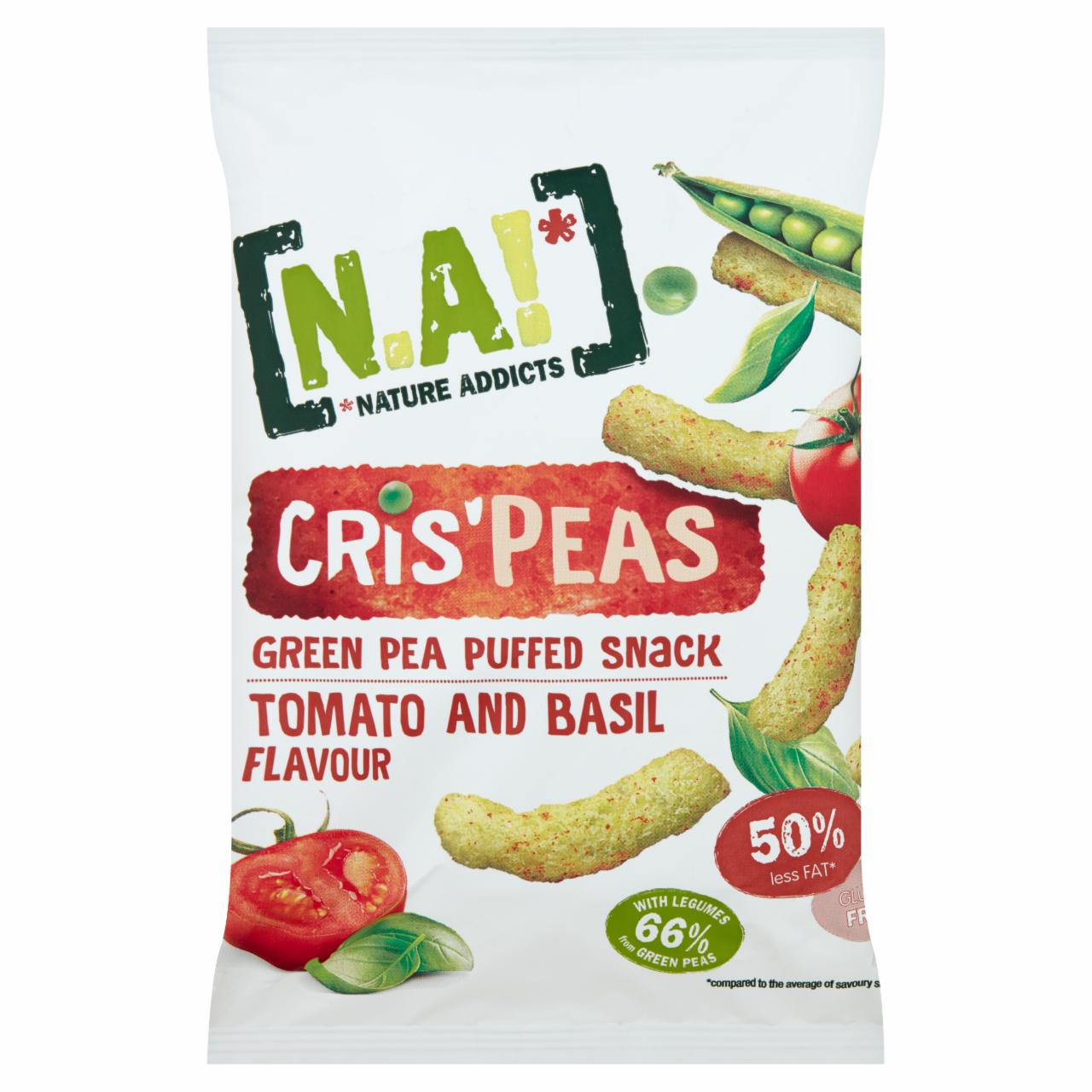 Képek - N.A! puffasztott zöldborsó snack paradicsom és bazsalikom ízesítéssel 50 g