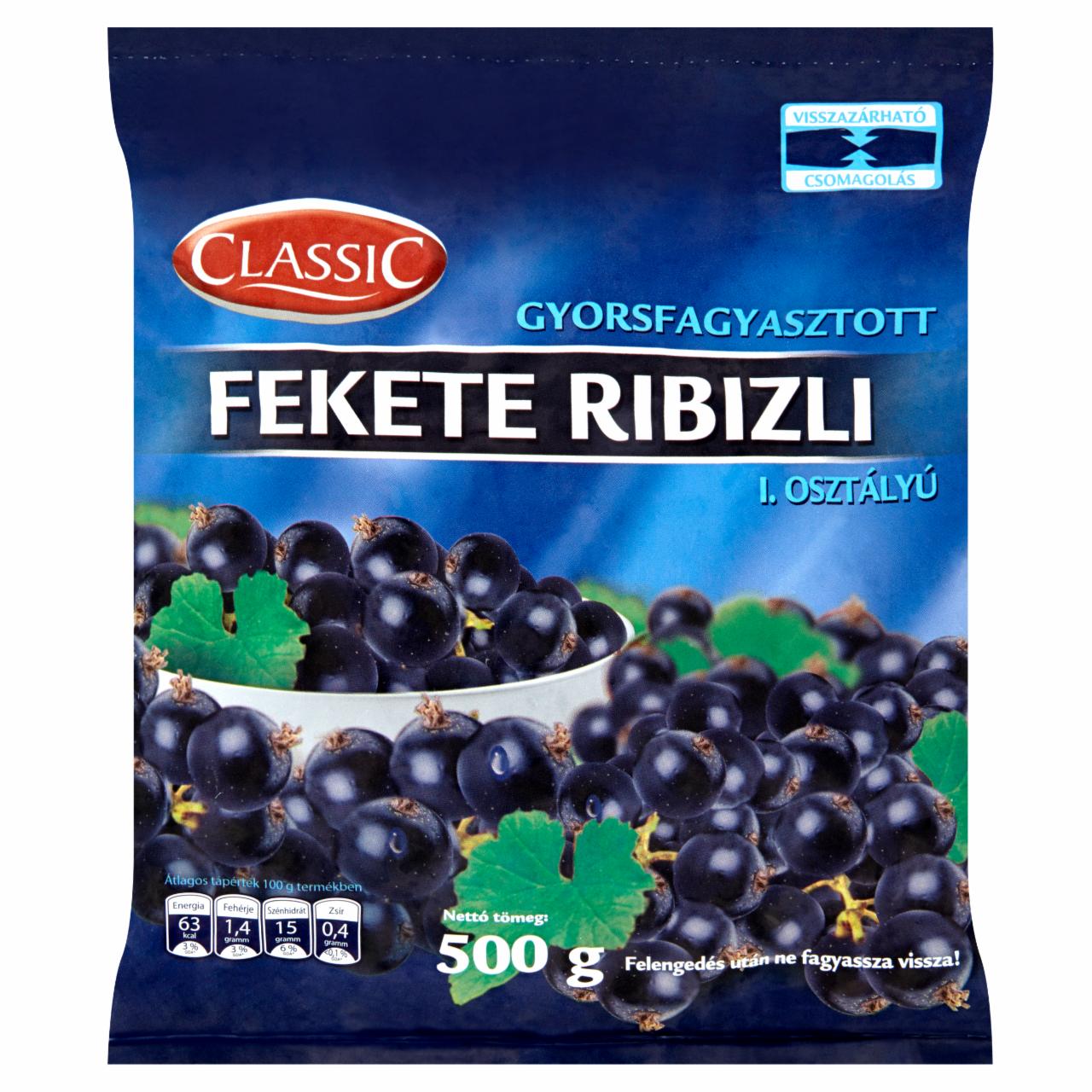 Képek - Classic gyorsfagyasztott fekete ribizli 500 g