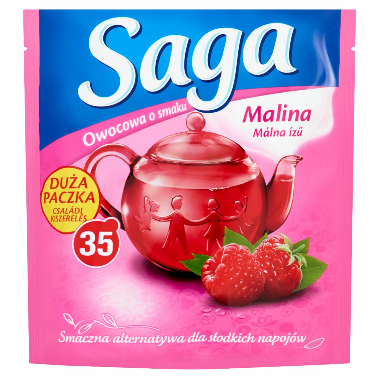 Képek - Saga málna ízű gyümölcstea 35 filter