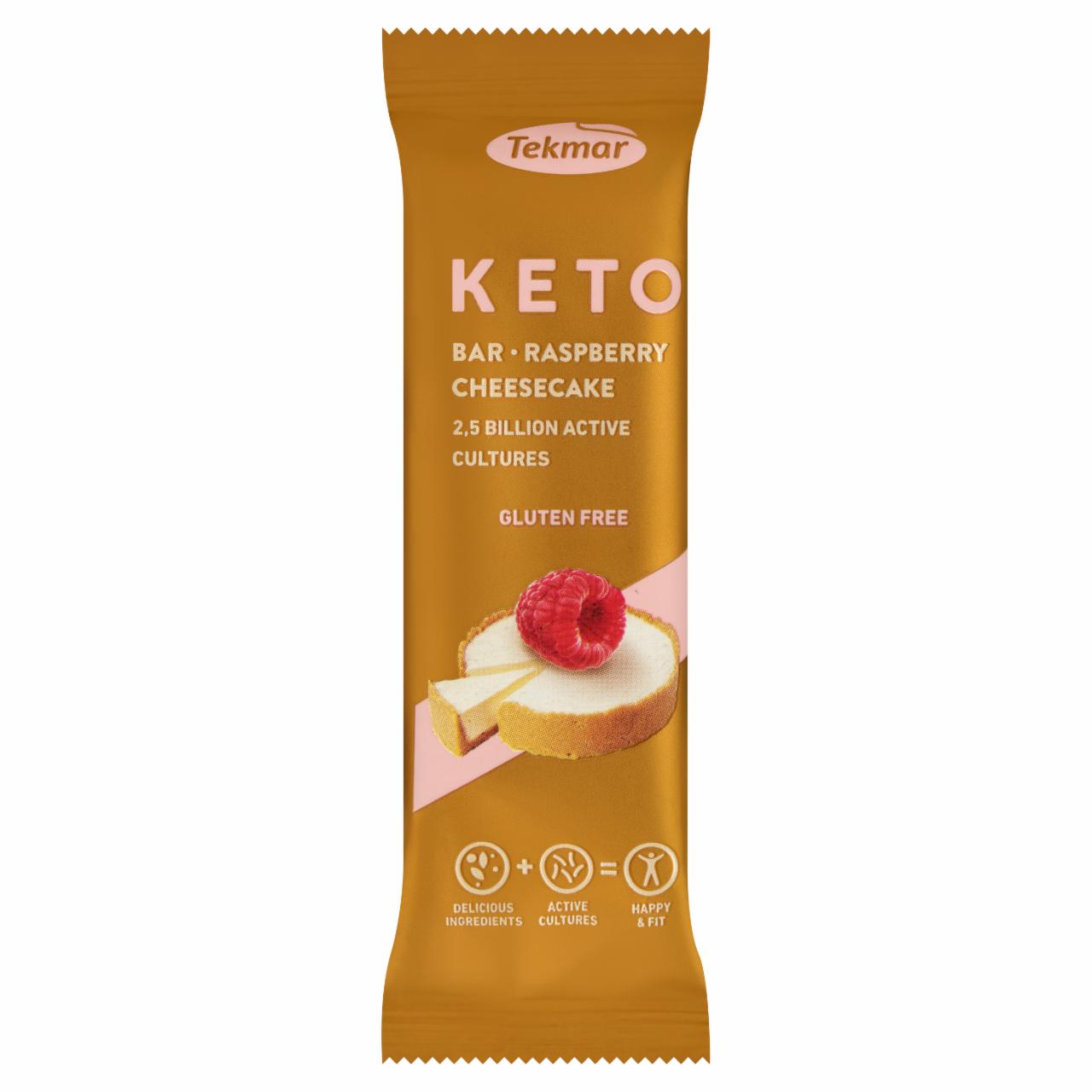 Képek - Tekmar Keto málnás sajttorta ízű fehérjeszelet édesítőszerrel 40 g
