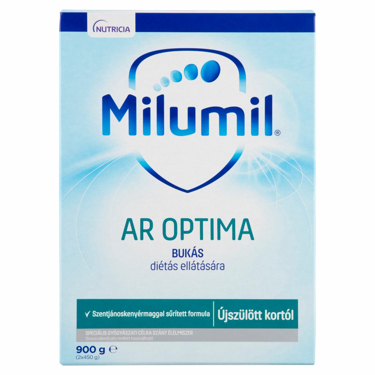 Képek - Milumil AR Optima speciális gyógyászati célra szánt élelmiszer újszülött kortól 2 x 450 g (900 g)