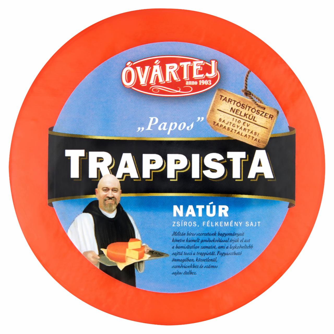 Képek - Óvártej Papos kerek natúr zsíros félkemény trappista sajt