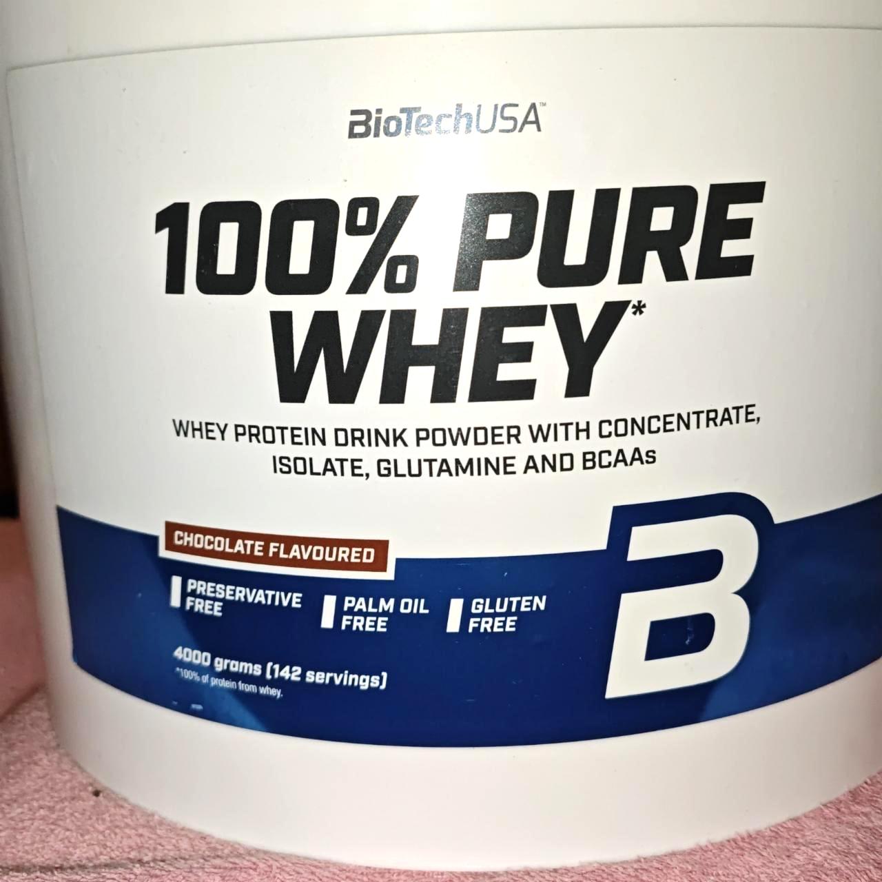 Képek - 100% Pure whey protein Chocolate flavoured BioTechUSA