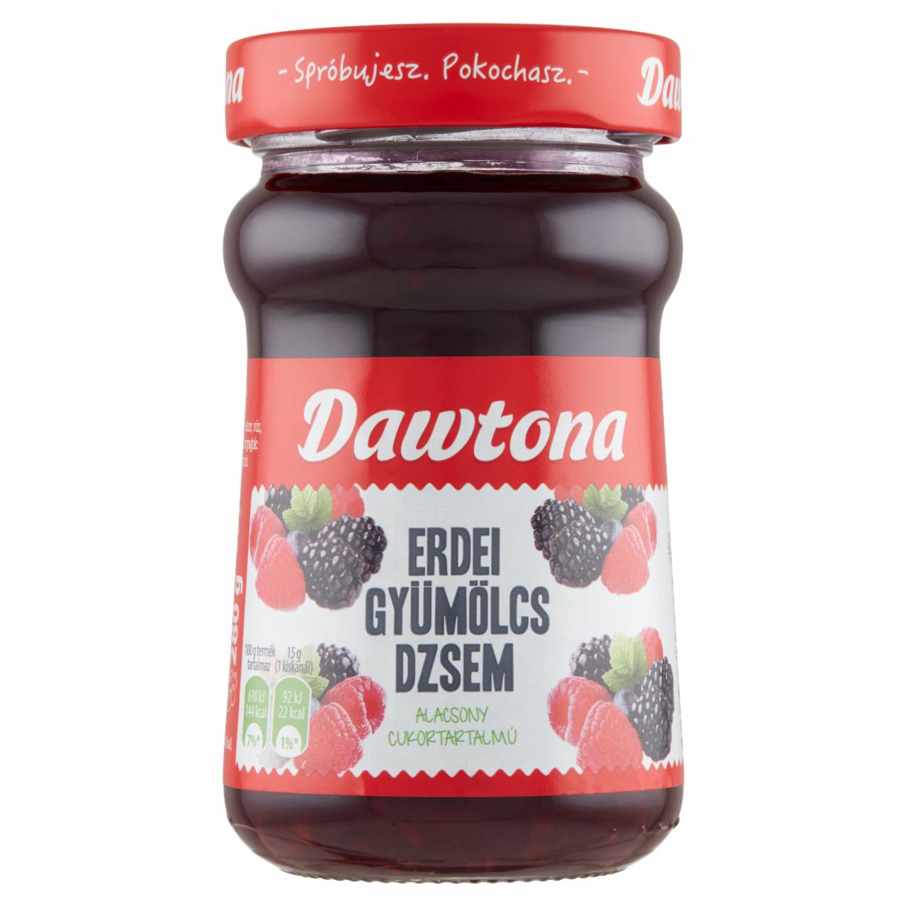 Képek - Dawtona alacsony cukortartalmú erdei gyümölcs dzsem 280 g