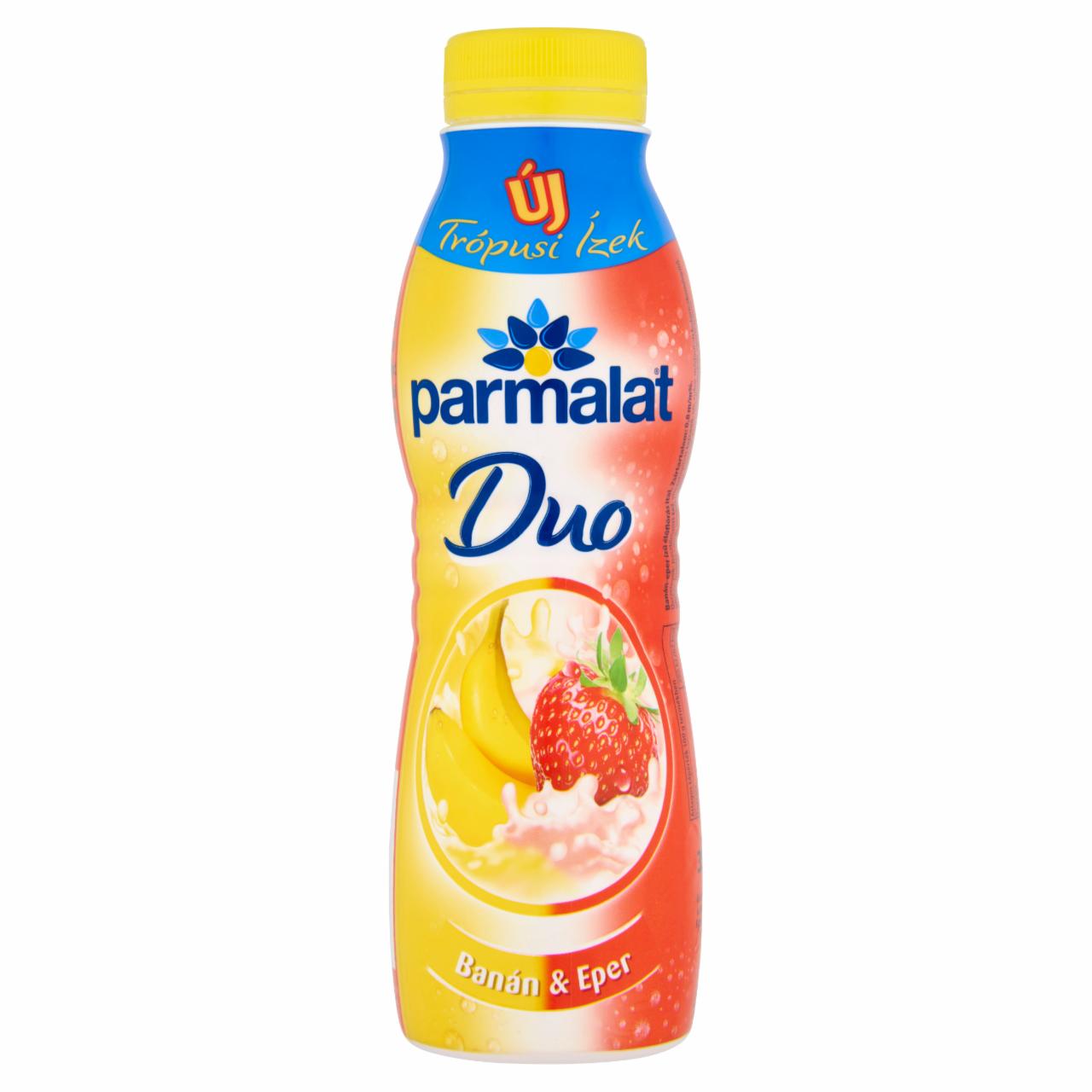 Képek - Parmalat Duo banán-eper ízű élőflórás ital 350 g