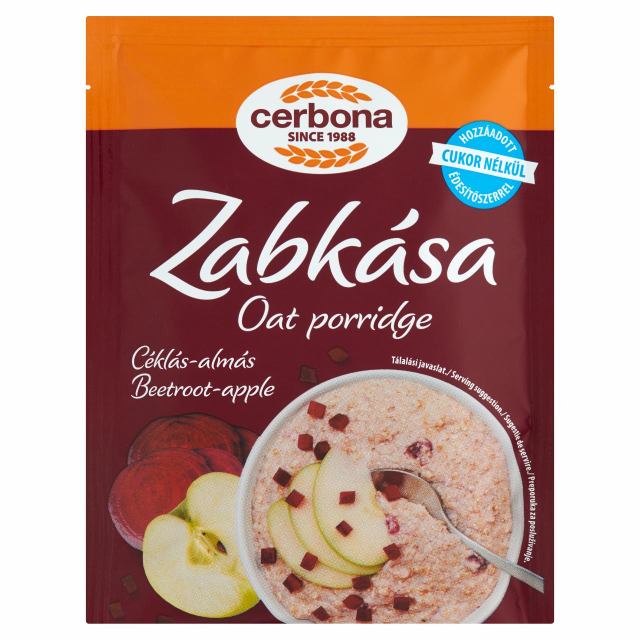 Képek - Cerbona céklás-almás zabkása cukor hozzáadása nélkül, édesítőszerrel 50 g