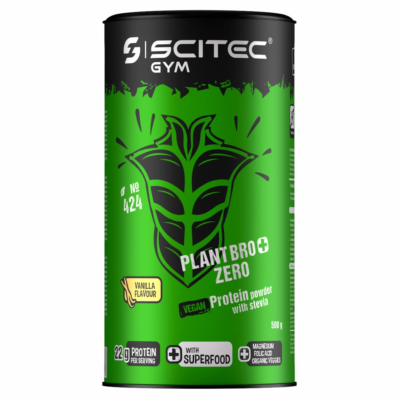 Képek - Scitec Gym Plant Bro+ Zero vanília ízű por növényi fehérjékkel, zöldségporral, édesítőszerrel 500 g