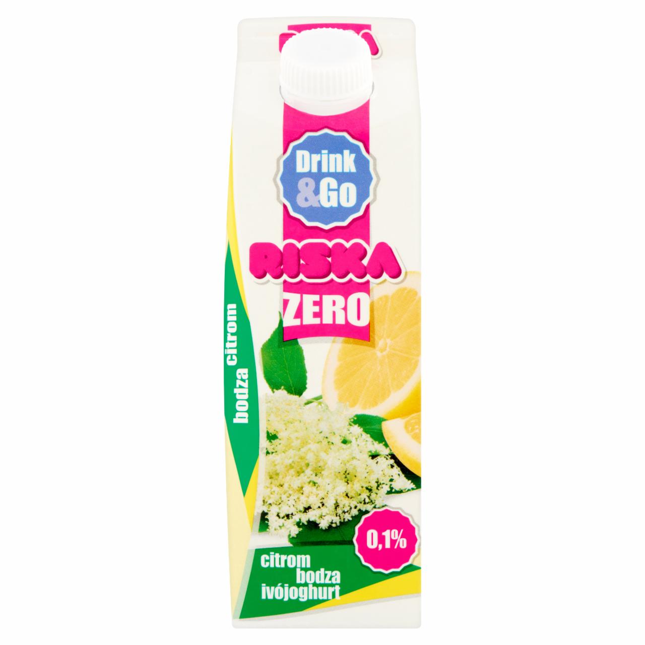 Képek - Riska Drink & Go Zero citrom-bodza élőflórás, laktózmentes sovány ivójoghurt 450 g